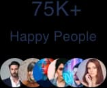 75K+ Happy People stats